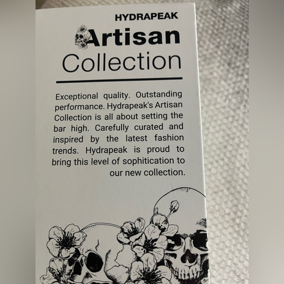 Hydrapeak Artisan Skull and Roses Water Bottle 32 ounce TIk Tok Ltd NIB - Picture 9 of 10
